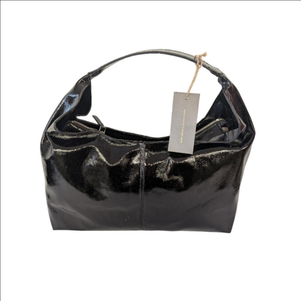 Hobo Bag Patent Leather Oversized Handbag By Expressions NY NWT